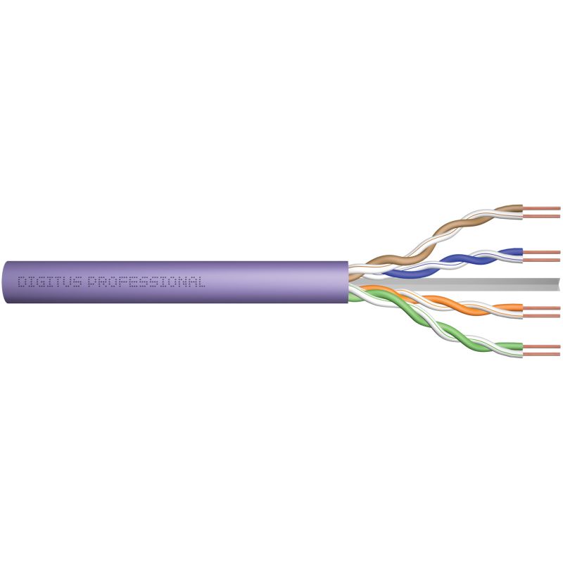 Kabllo për Rrjet DIGITUS Installation Cable Cat6 U/UTP Twisted Pair / 100m - Vjollcë