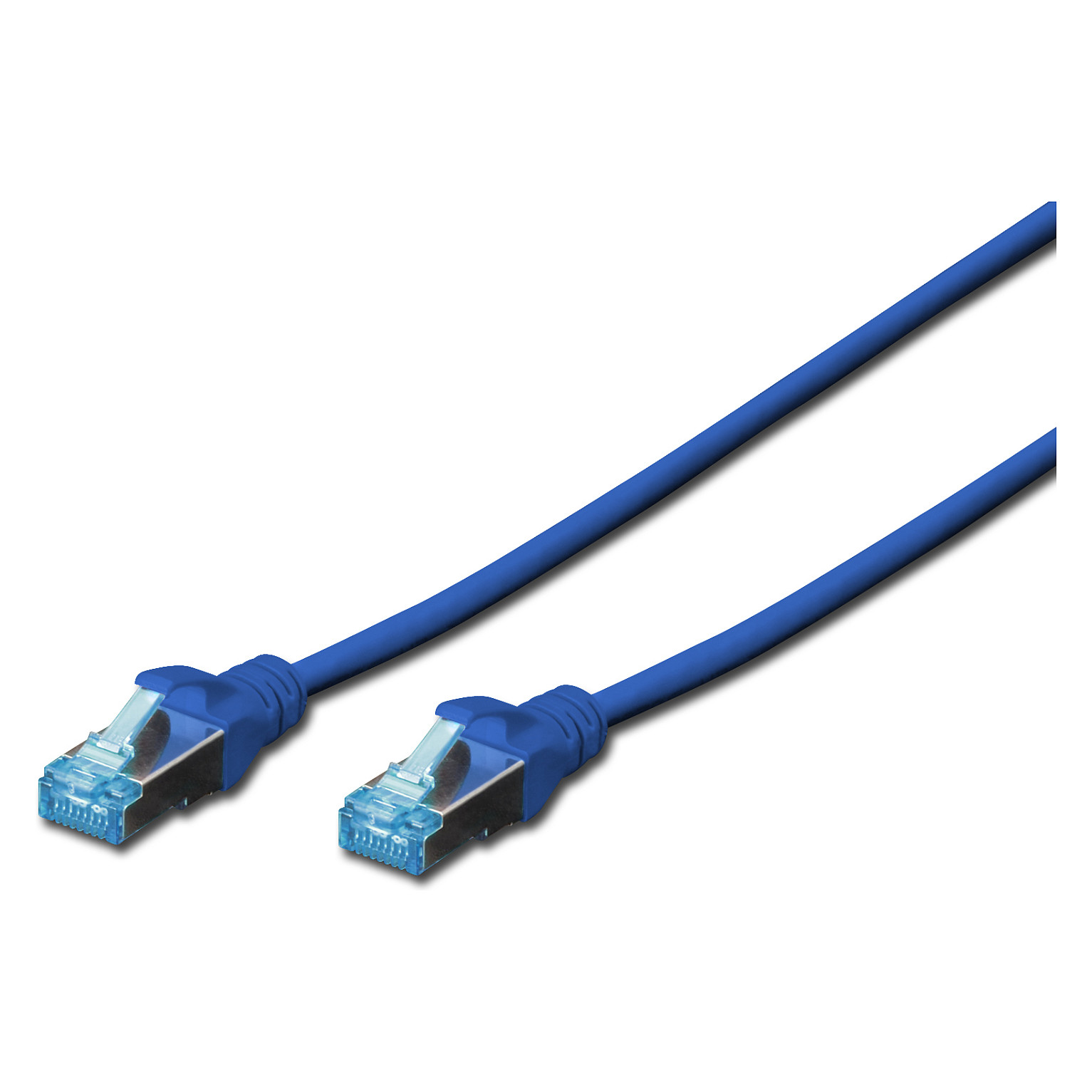 Kabllo për rrjet DIGITUS Patch Cable RJ45 SF/UTP Cat5e / 0.50 m / Hebel Protection - Blu