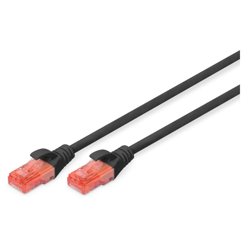 Kabllo për rrjet / DIGITUS / CAT 6 / U/UTP / 2xRJ45 / 2 m - Zezë