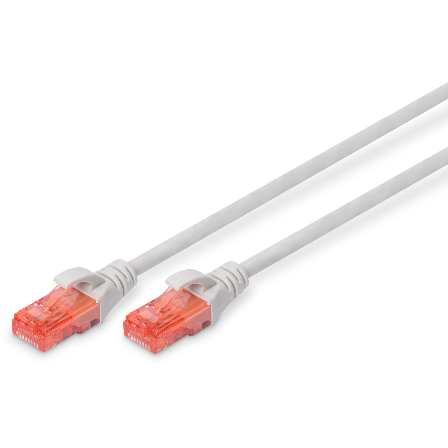 Kabllo për Rrjet DIGITUS Patch Cable Cat6 U/UTP / 2xRJ45 / 0.25m / Latch Protection - Gri