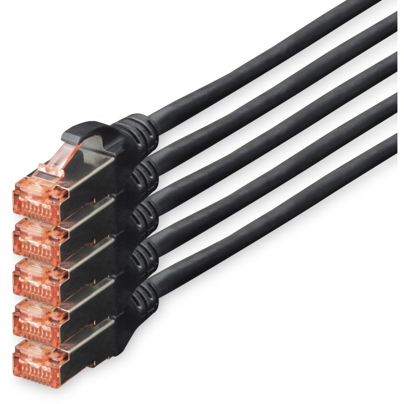 Kabllo rrjeti DIGITUS Cat6 S/FTP Patch Cable / 5 pcs / 10m - Zezë