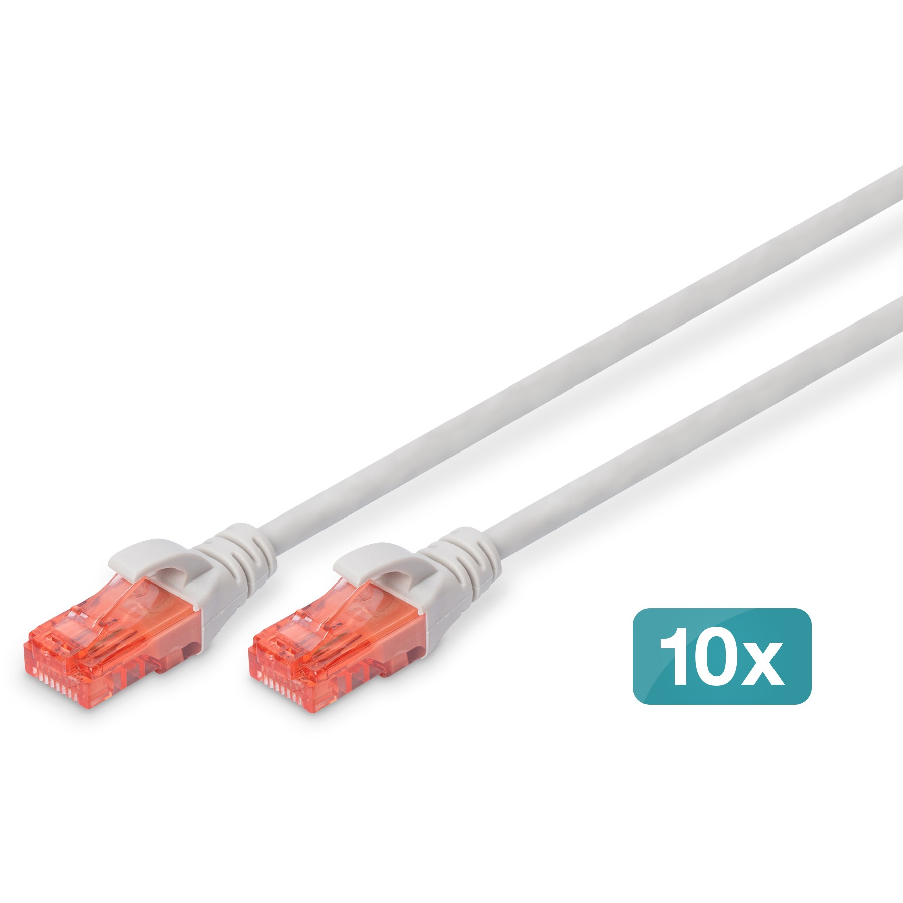 Kabllo për Rrjet DIGITUS CAT.6 U/UTP Patch Cable LSZH 0.5m (10 pcs) - Gri