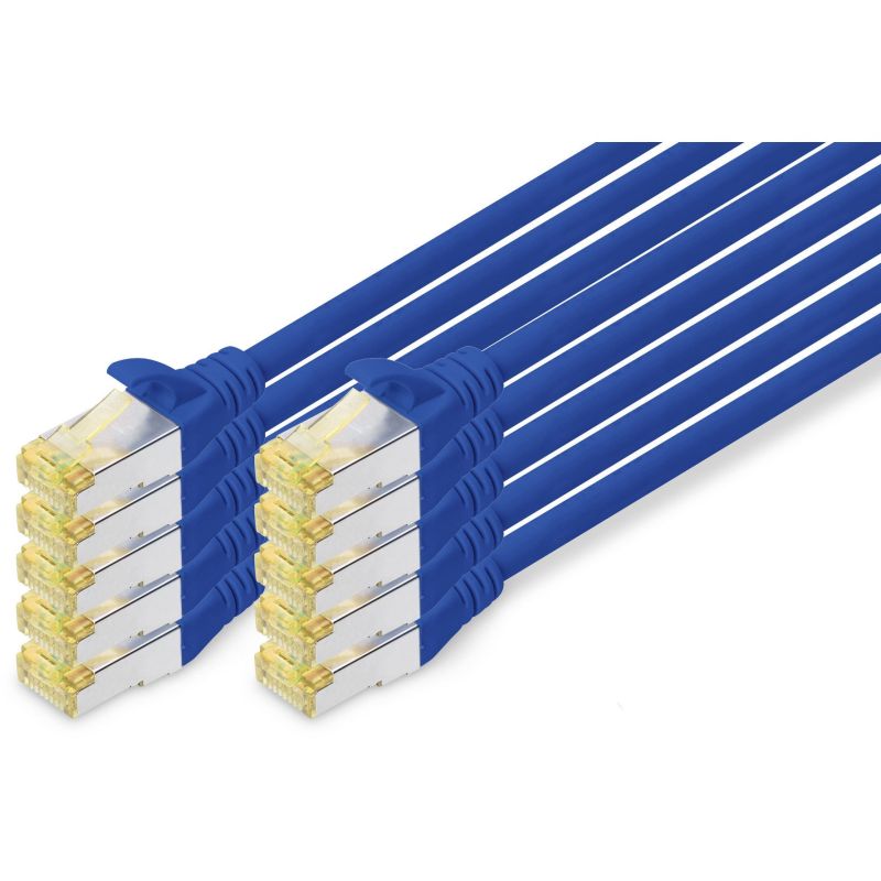 Kabllo për rrjet DIGITUS CAT.6A S/FTP Patch Cable / 10 pcs / 2m – Blu