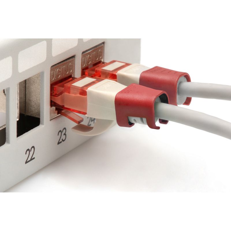Aksesorë për rrjet DIGITUS Color Clips / Patch Cables / 100 pcs – Kuqe - Figura 3