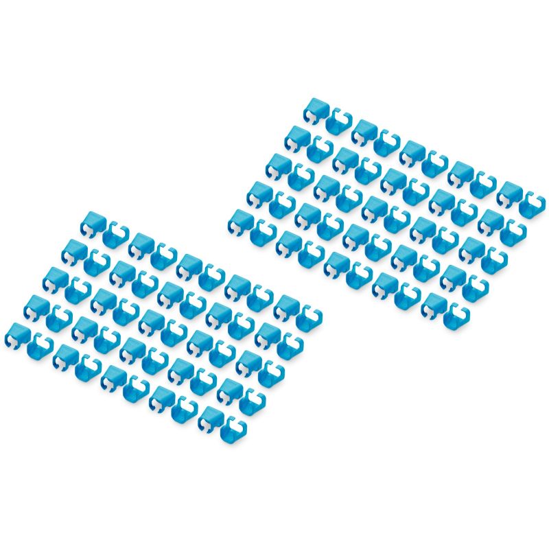 Aksesorë për rrjet DIGITUS Color Clips / Patch Cables / 100 pcs – Blu