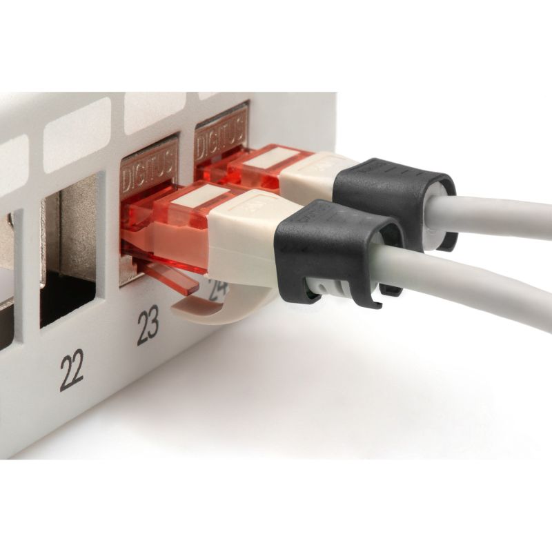 Aksesorë për rrjet DIGITUS Color Clips / Patch Cables / 100 pcs – Zezë - Figura 3