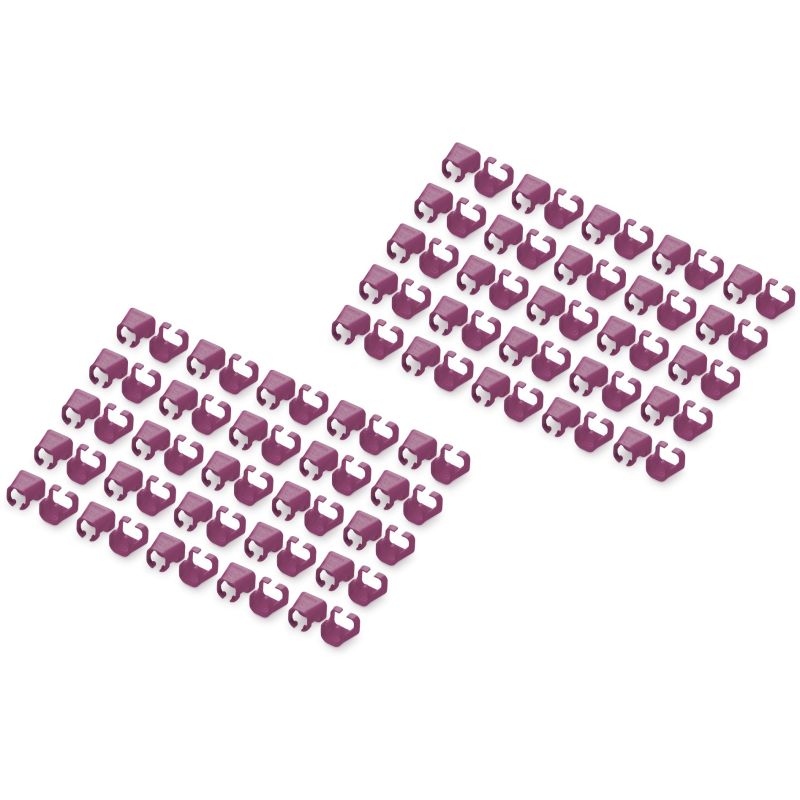 Aksesorë për rrjet DIGITUS Color Clips / Patch Cables / 100 pcs – Rozë