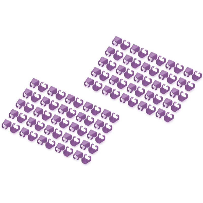Aksesorë për rrjet DIGITUS Color Clips / Patch Cables/ 100 pcs – Vjollcë