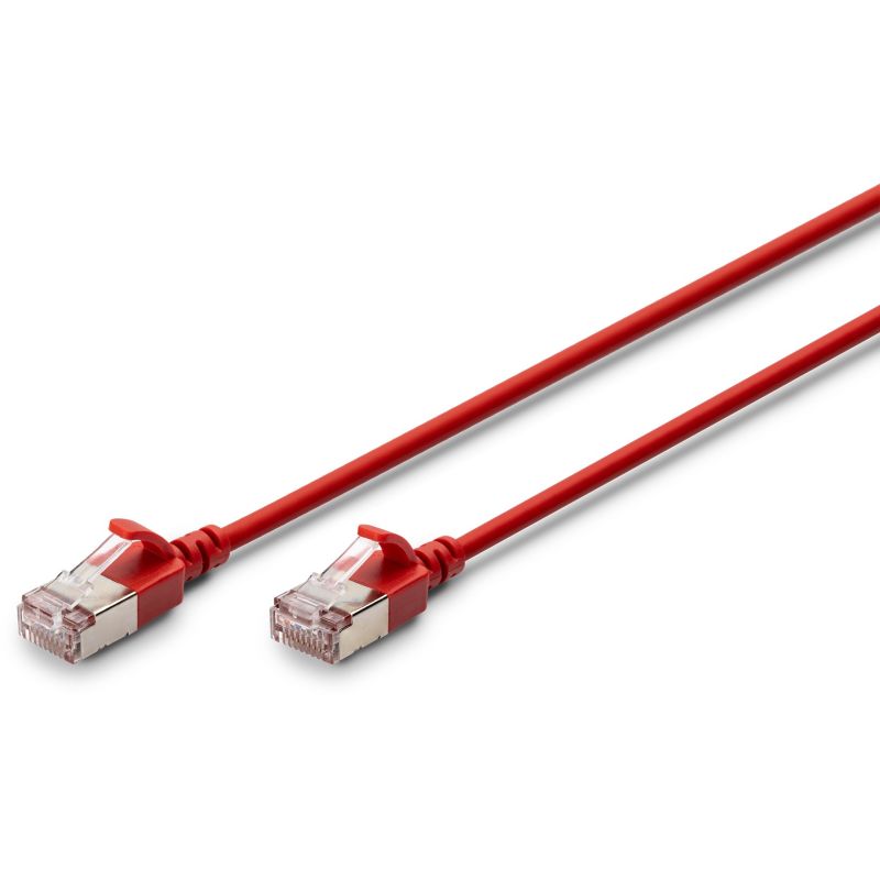 Kabllo për Rrjet DIGITUS Patchcable CAT6A F/FTP Slim 2.00m – Kuqe