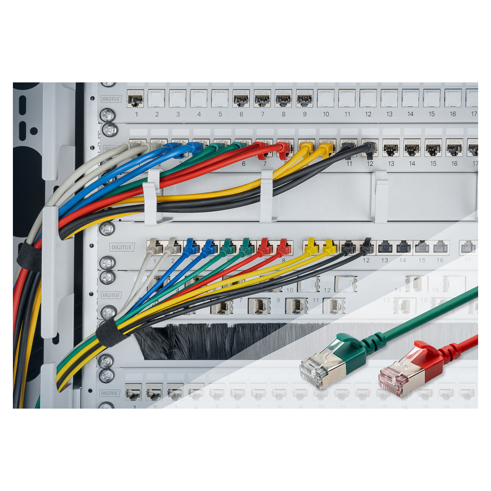 Kabllo për rrjet DIGITUS Patch Cable CAT6A F/FTP Slim 2.00 m / Gri - Figura 3