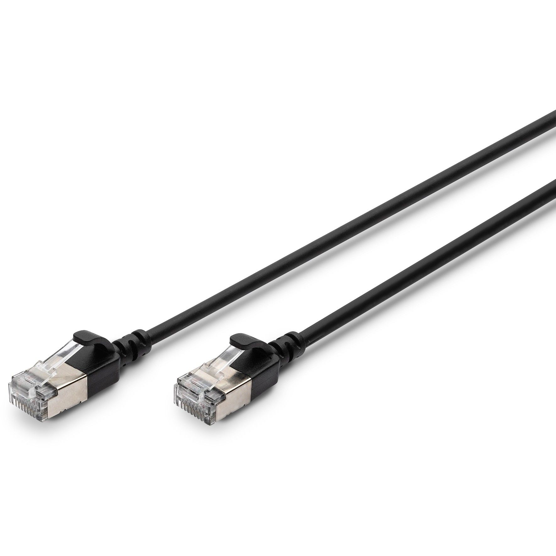 Kabllo për Rrjet DIGITUS Patch Cable Cat6A F/FTP Slim / 2.00m / Polybag - Zezë