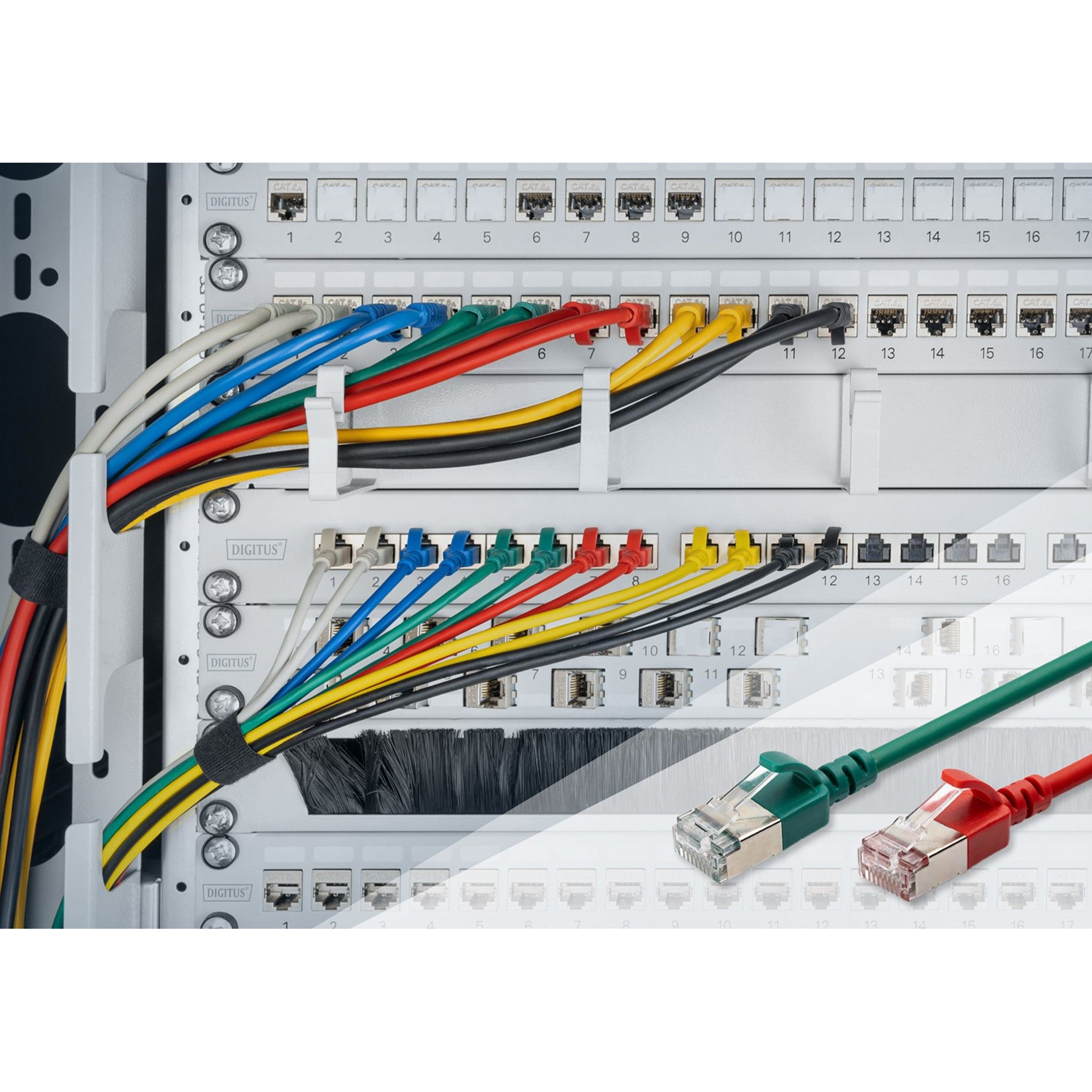 Kabllo për Rrjet DIGITUS Patch Cable Cat6A F/FTP Slim / 2.00m / Polybag - Zezë - Figura 3