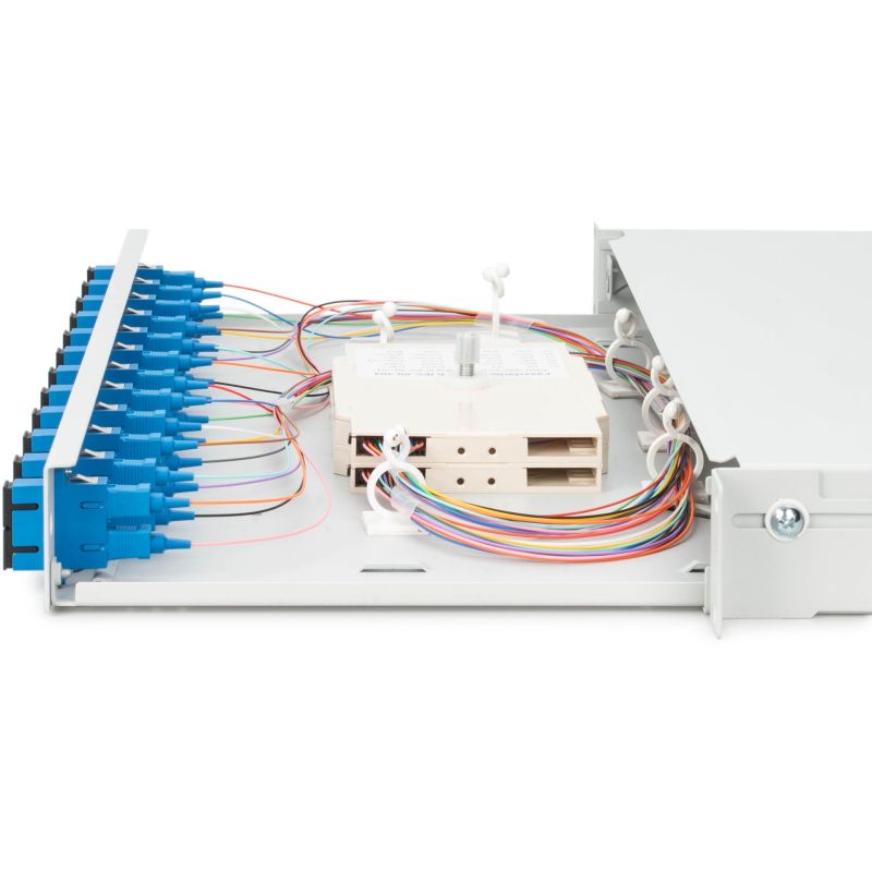 Aksesorë për Rrjet DIGITUS LWL Splice Box 1U Equipped 12x SC Duplex OS2 - Hiri - Figura 4