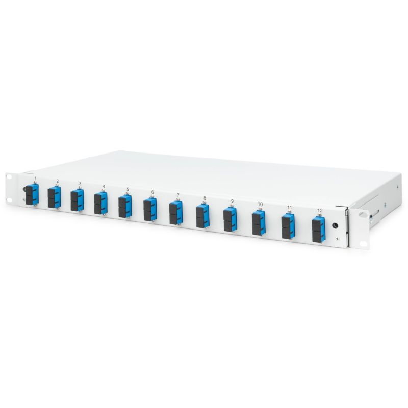 Aksesorë për Rrjet DIGITUS LWL Splice Box 1U Equipped 12x SC Duplex OS2 - Hiri
