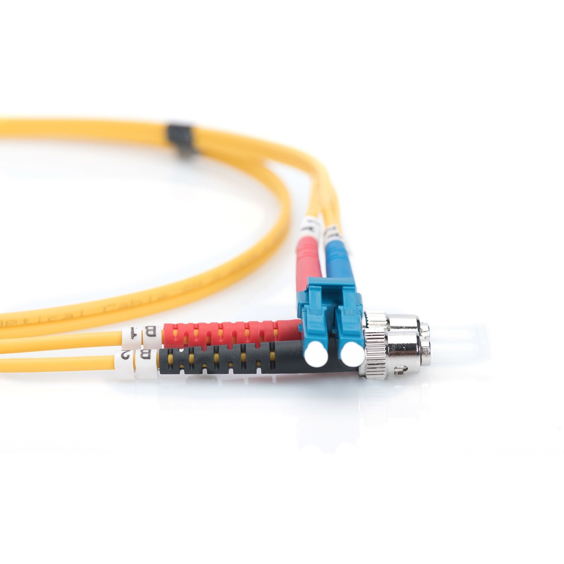 Kabllo për Rrjet DIGITUS Fiber Optic Patch Cable LC–ST / 2.00m / Singlemode Duplex OS2 / Polybag - Figura 2