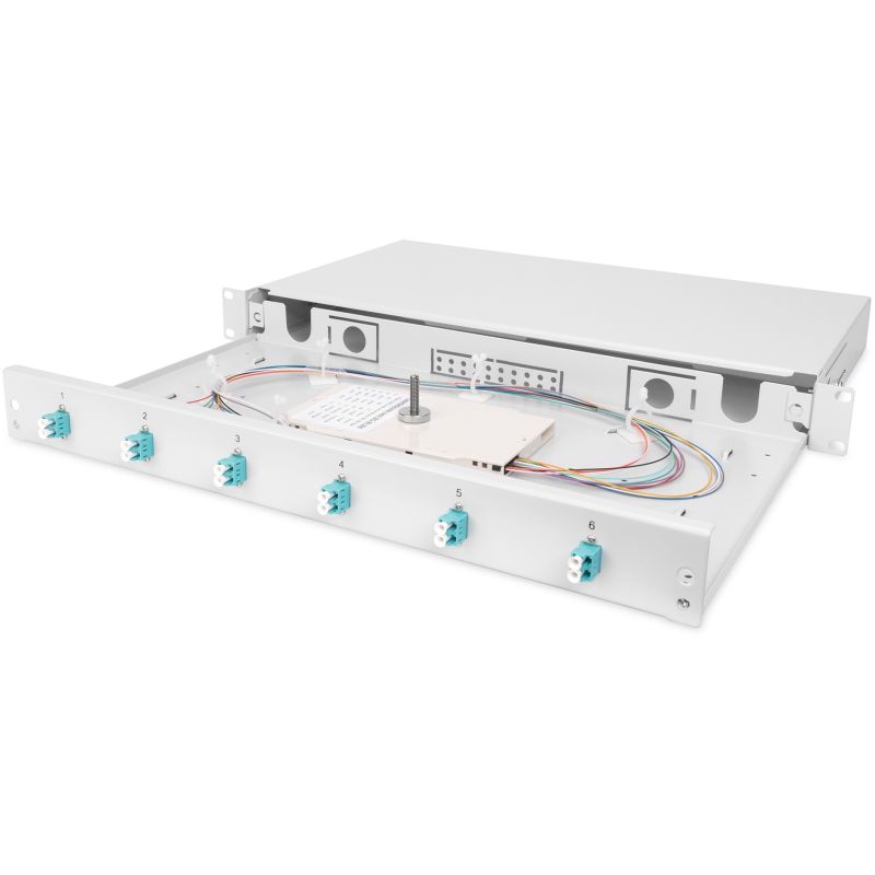 Aksesorë për Rrjet DIGITUS LWL Splice Box 1U Equipped 24x LC Duplex OS2 - Hiri - Figura 2