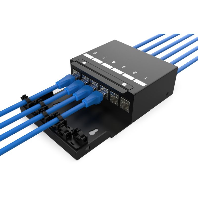Aksesorë për Rrjet DIGITUS Consolidation Point Box / 6 ports / for Keystone Module
