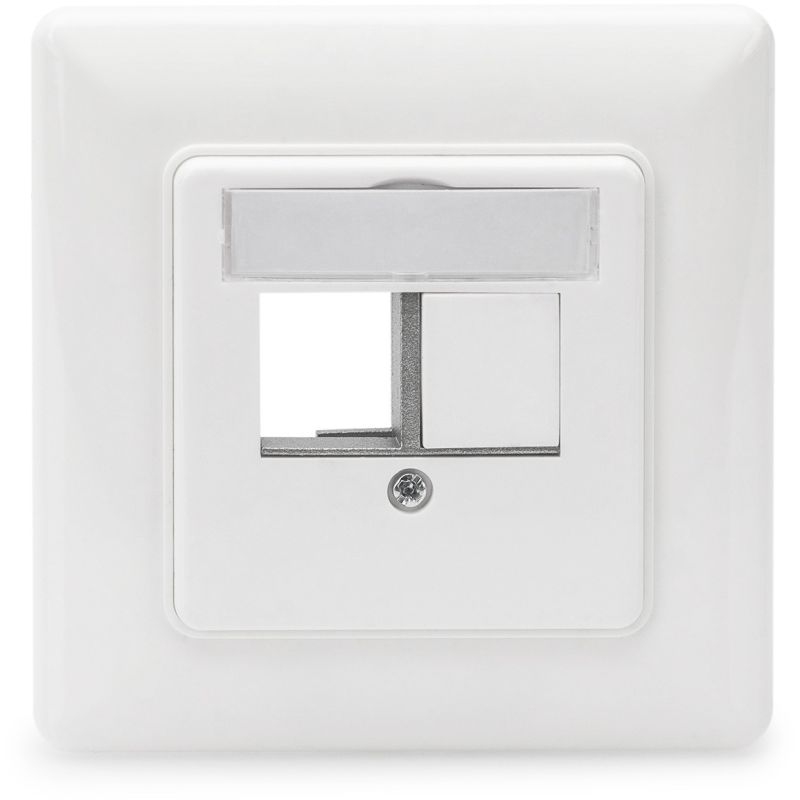Aksesorë për Rrjet DIGITUS Empty Outlet with Central Plate and Frame / 2x Keystone - Figura 3