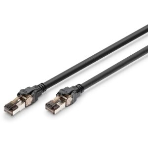 Aksesorë për Rrjet DIGITUS / CAT8.1 / S/FTP / RJ45 / 2.00 m - Zezë