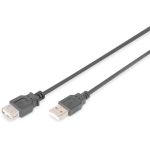 Kabllo USB DIGITUS / USB 2.0 / A - A / 1.8 m -Zezë