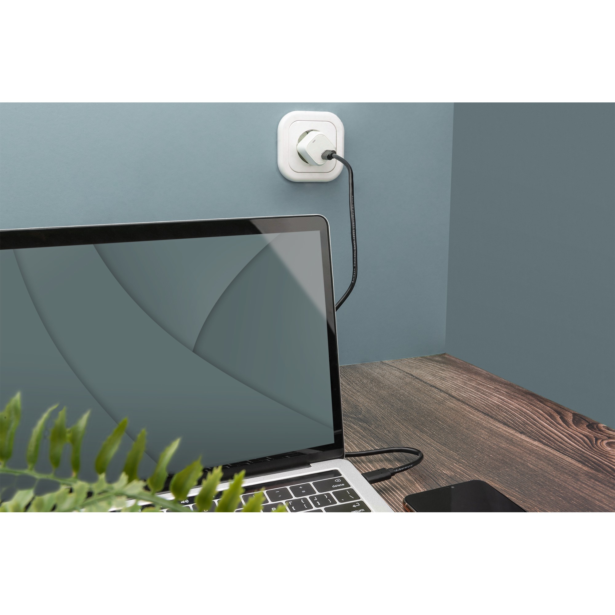 Kabllo USB DIGITUS USB 2.0 Connection Cable Type C–C M/M 3.0m - Zezë - Figura 2