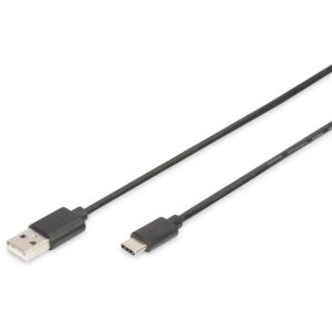 Kabllo USB  DIGITUS USB 2.0 Connection Cable Type C–A M/M 1.0m  - Zezë
