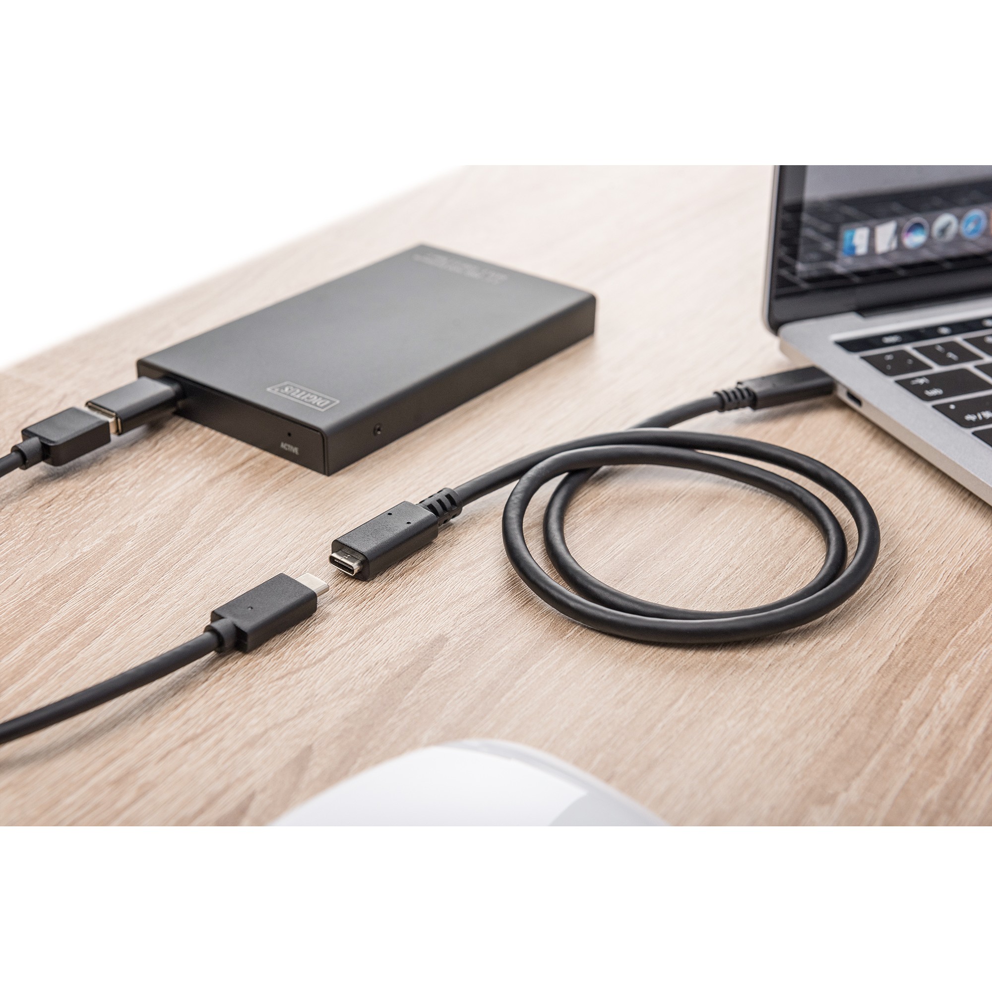 Kabllo USB DIGITUS USB 2.0 Extension Cable Type C–C M/F 1.5m - Zezë - Figura 4