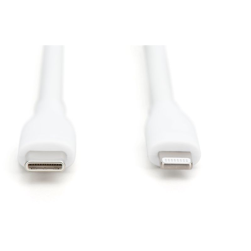Kabllo USB DIGITUS USB 2.0 Type‑C → Lightning Silicone / 0.5 m – Bardhë - Figura 5