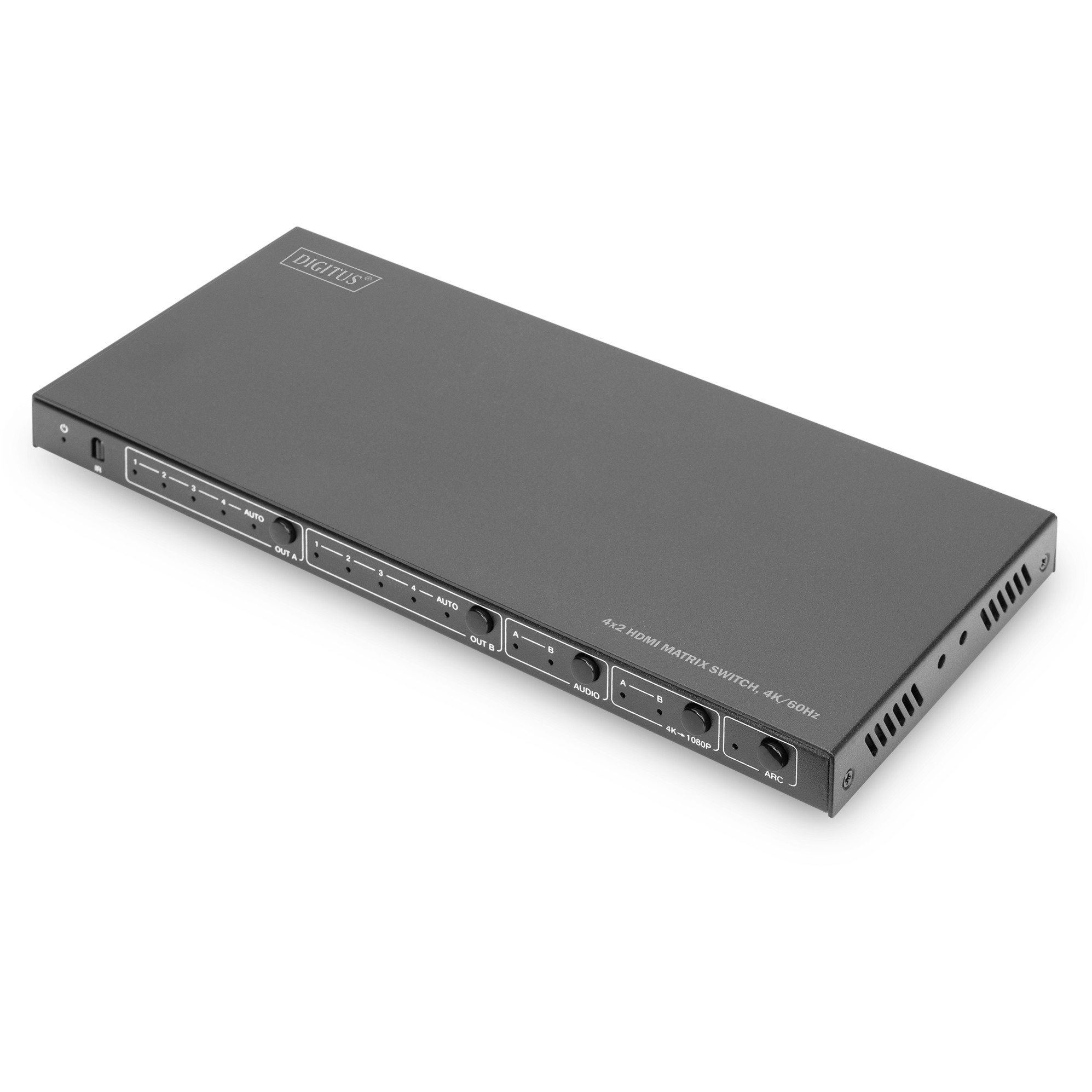 Kabllo HDMI DIGITUS 4x2 HDMI Matrix Switch 4K/60Hz / për ndarje fleksibile të sinjalit UHD