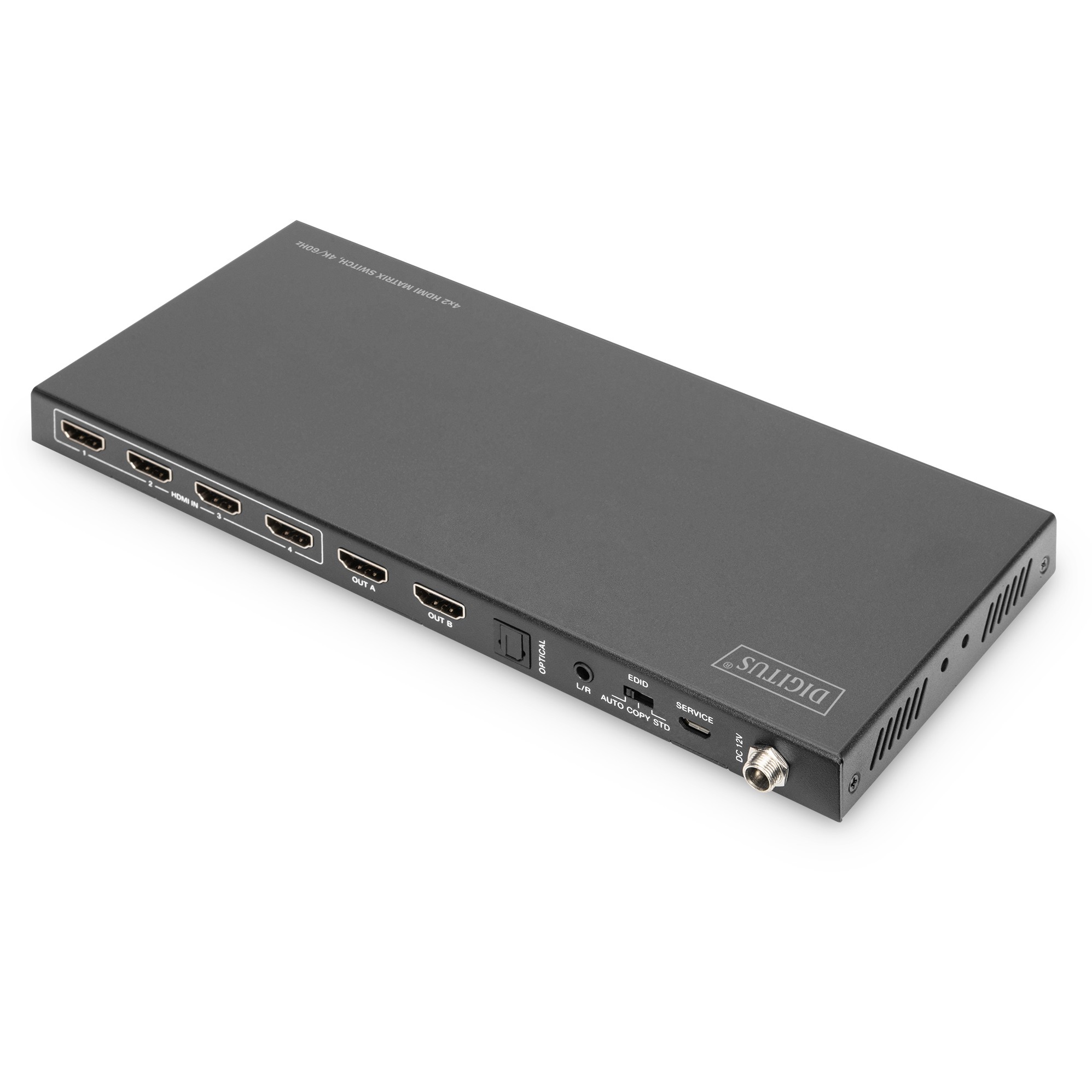 Kabllo HDMI DIGITUS 4x2 HDMI Matrix Switch 4K/60Hz / për ndarje fleksibile të sinjalit UHD - Figura 4