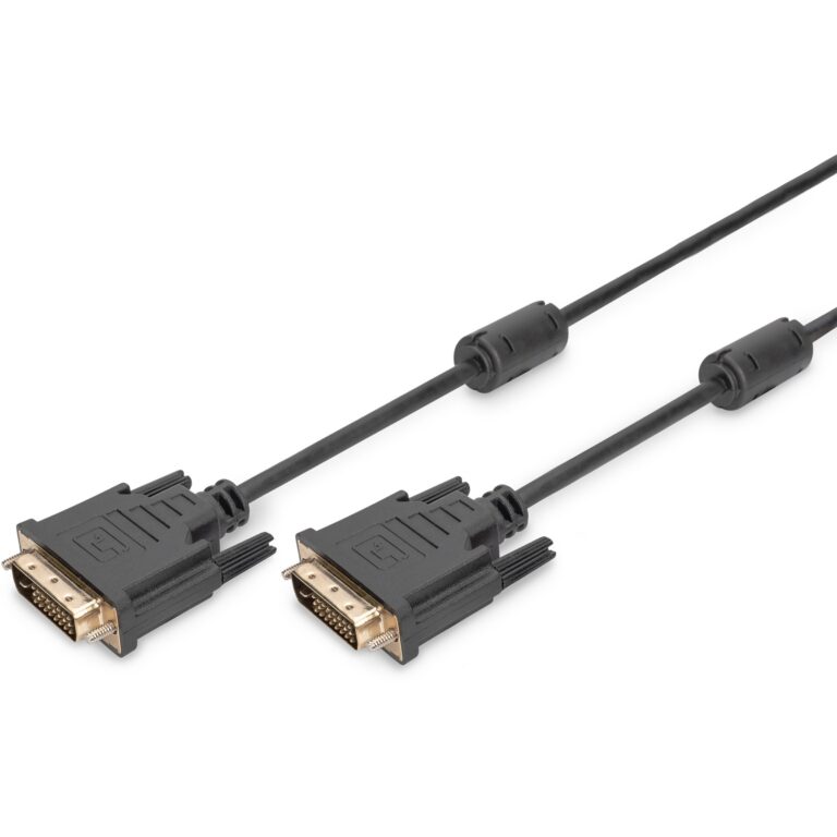 Kabllo DVI-D (24+1) DIGITUS / 5.0 m / M-M – Dual Link / Zezë