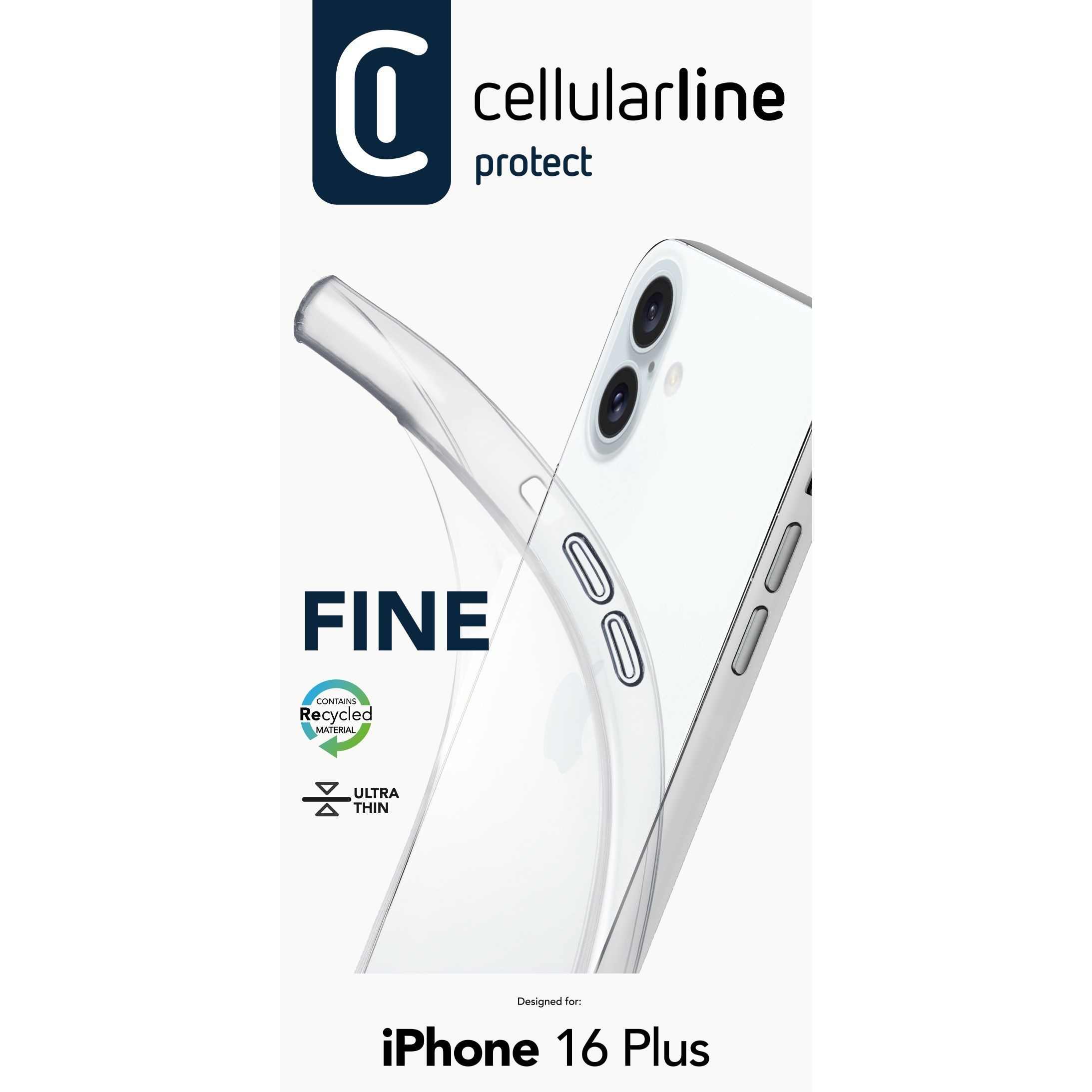 Aksesorë Apple Cellularline Fine Case për iPhone 16 Plus -Transparent - Figura 3