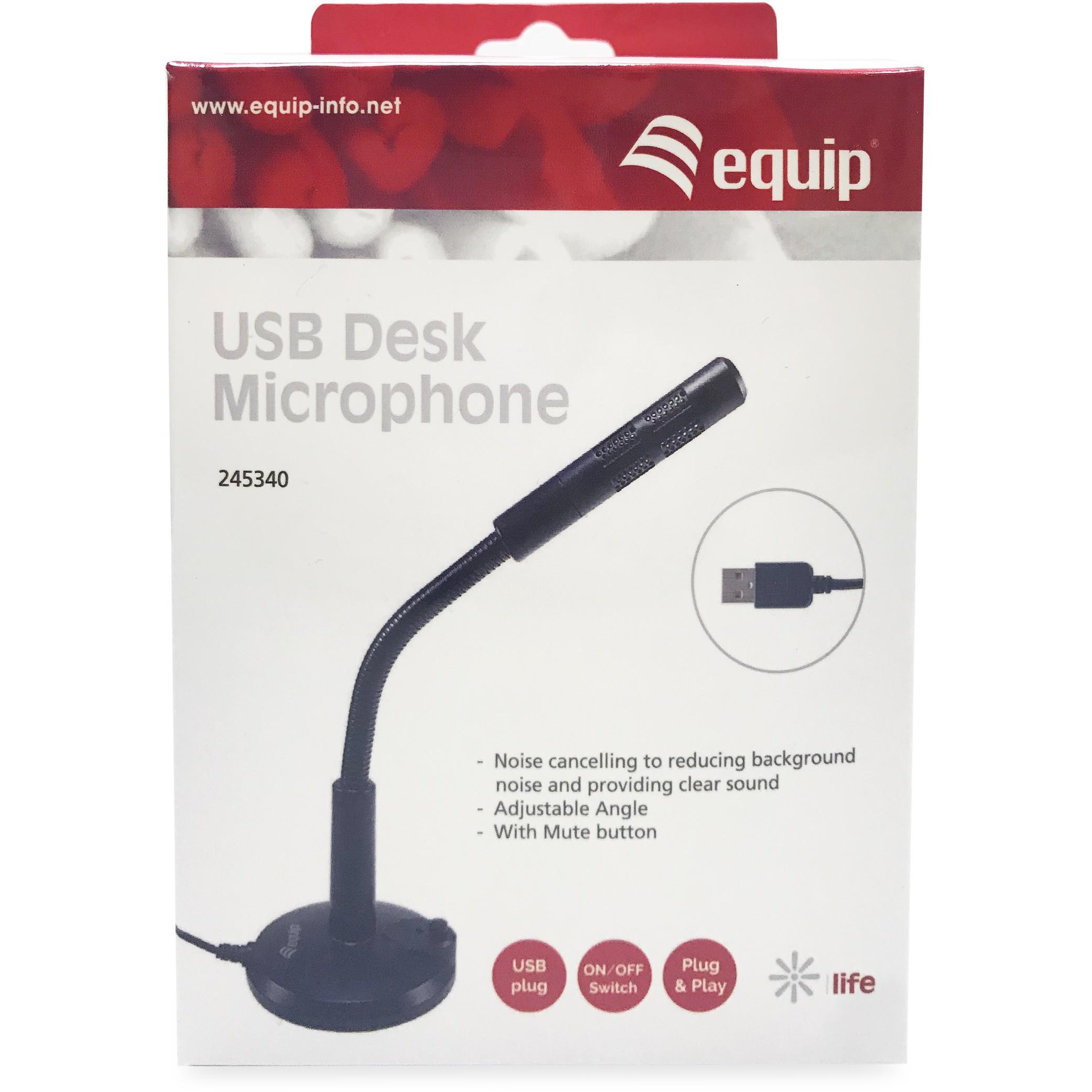 Mikrofon Equip USB Table Microphone / Adjustable Tilt, Plug & Play Design - Zezë - Figura 4