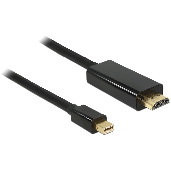 Kabllo Mini DisplayPort DELOCK 1.1 / HDMI / Pasiv / 1080p / 2 m – Zezë - Figura 2
