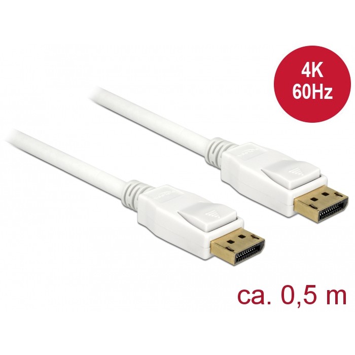 Kabllo DisplayPort DELOCK 1.2 / Pasiv / 4K60Hz / 1.5 m – Zezë - Figura 2