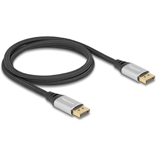Kabllo DisplayPort DeLOCK 16K / 60Hz / 1m – Argjend - Figura 2