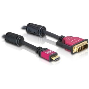 Kabllo DELOCK / HDMI-A Plug→ DVI 18+1 Plug / 1.8m - Zezë