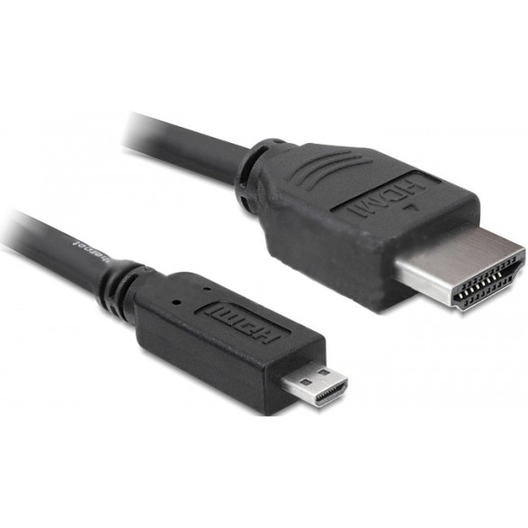 Kabllo HDMI DELOCK / HDMI-A Plug → Micro HDMI-D Plug / 3m - Zezë