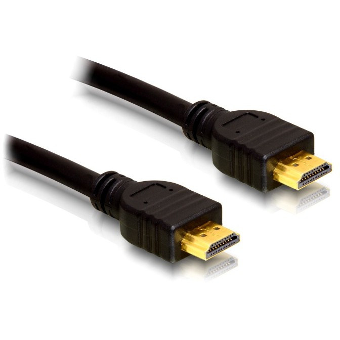 Kabllo HDMI DELOCK / HDMI-A Plug → HDMI-A Socket / High Speed with Ethernet / 25cm - Zezë - Figura 2