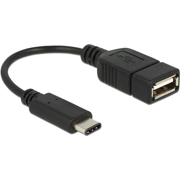 Kabllo Adapter DELOCK / USB Type-C 2.0 Plug → USB 2.0-A Socket / 15cm - Zezë