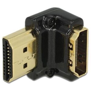 Kabllo Adapter DELOCK / HDMI-A Socket → HDMI-A Plug / High Speed with Ethernet / 4K / 90° Angled Down - Zezë