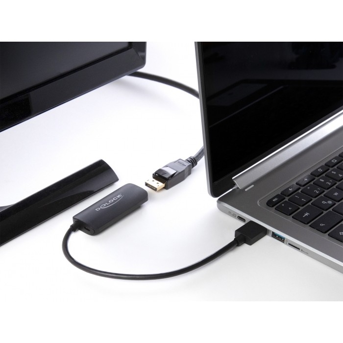 Kabllo HDMI-A to DisplayPort DELOCK / 4K 60Hz (ST-BU) - Zezë - Figura 2