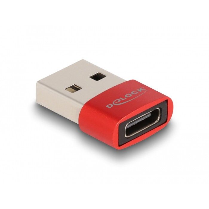 Adapter USB DELOCK 2.0 Type‑A Plug to Type‑C Socket - Kuqe - Figura 2