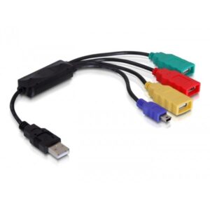 Kabllo USB Hub DELOCK / USB 2.0 / 4-Port / External Cable