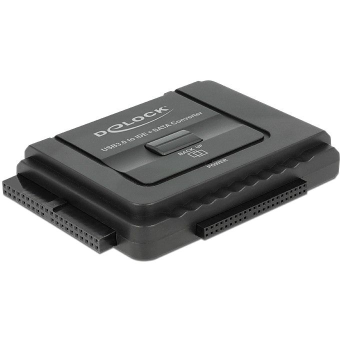 Adapter USB DELOCK Converter 3.0 në SATA 6 Gb/s / IDE 40-Pin / IDE 44-Pin – Me Funksion Backup