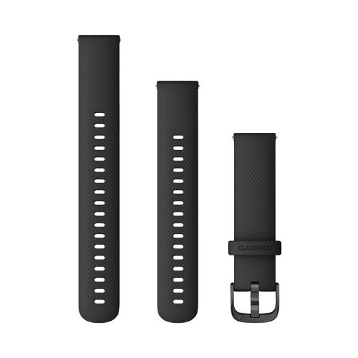 Rrip për orë Garmin 18mm Silikon –Zezë/Gri