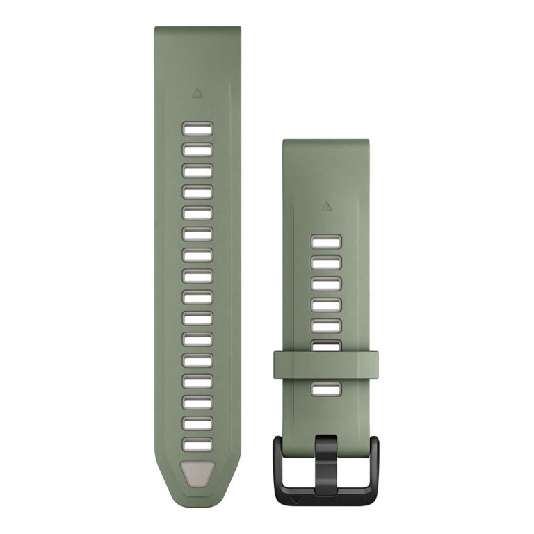 Rrip për ora Garmin QuickFit 20mm prej silikoni - Gjelbër/Gri