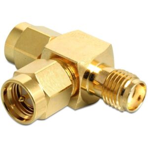 Aksesorë për Rrjet DELOCK HF SMA Plug to SMA Socket to SMA Socket T‑Piece