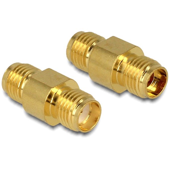 DELOCK HF Adapter SMA Socket to SMA Socket 50 Ohm – RF Antenna Coupler / Extension Adapter