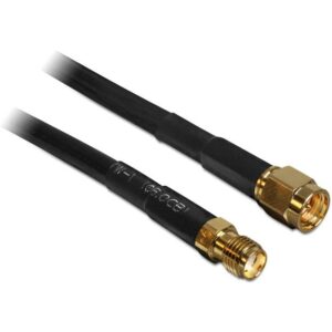 Kabllo për Rrjet DELOCK HF SMA Plug to SMA Socket / 10m CFD200 Low Loss